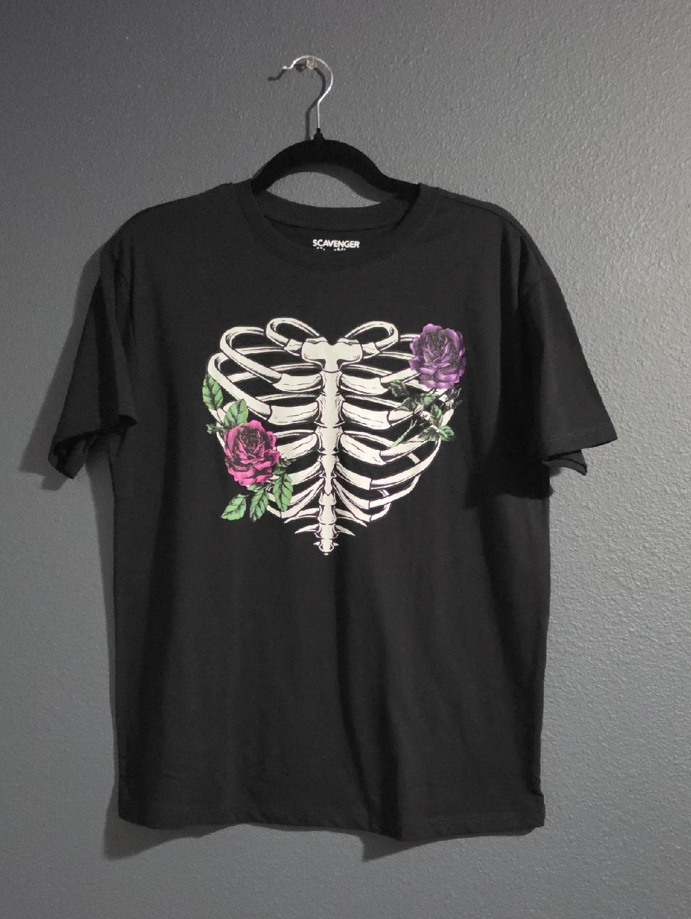 Rib Cage with Roses Graphic Tee